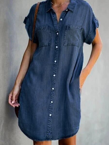 Denim Chic Midi Dress