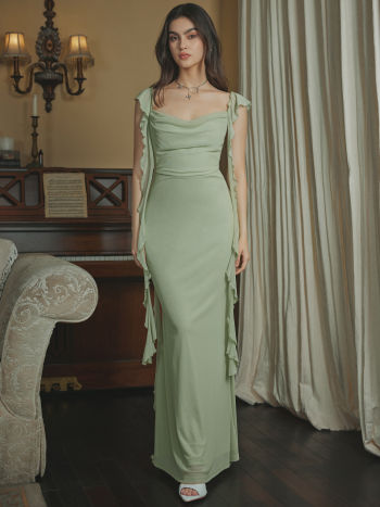 Chic Vienna Satin Maxi Dress