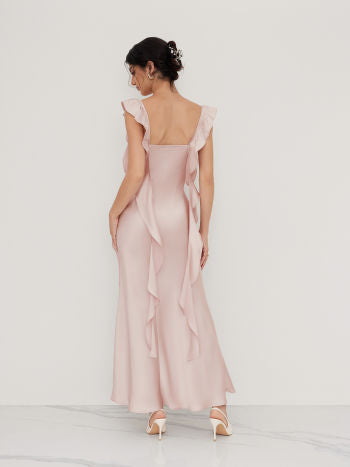 Chic Vienna Satin Maxi Dress