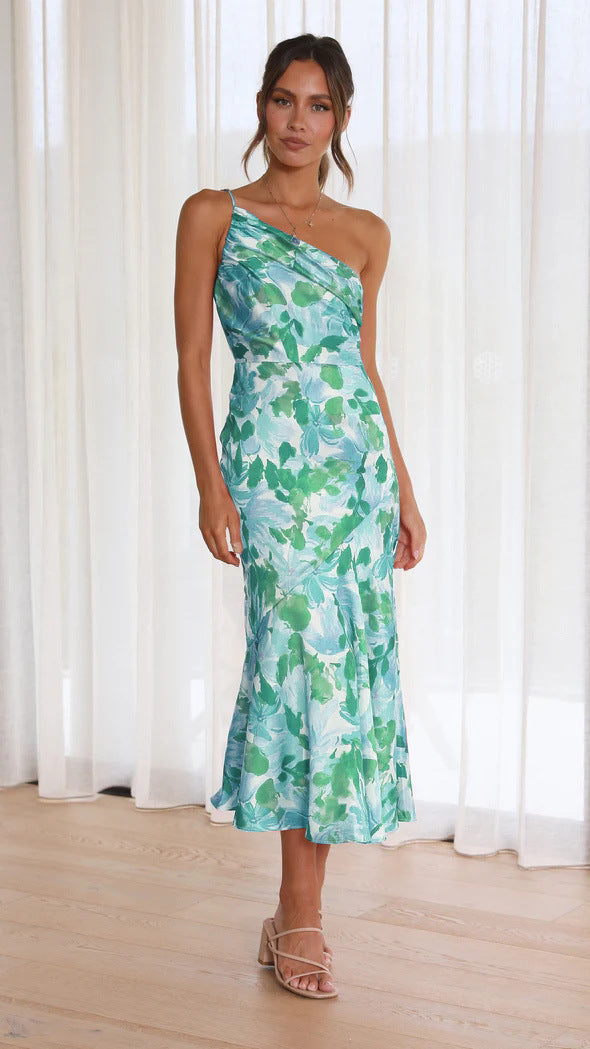 Eliza Chic One-Shoulder Maxi Dress