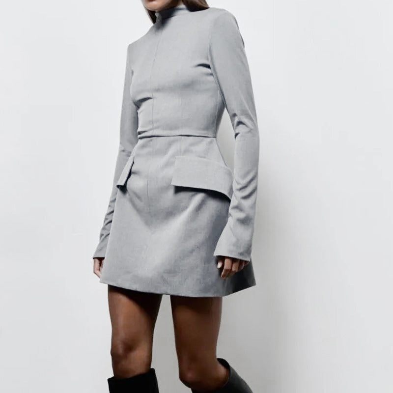 Elegant Curve Long-Sleeve Bodycon Dress