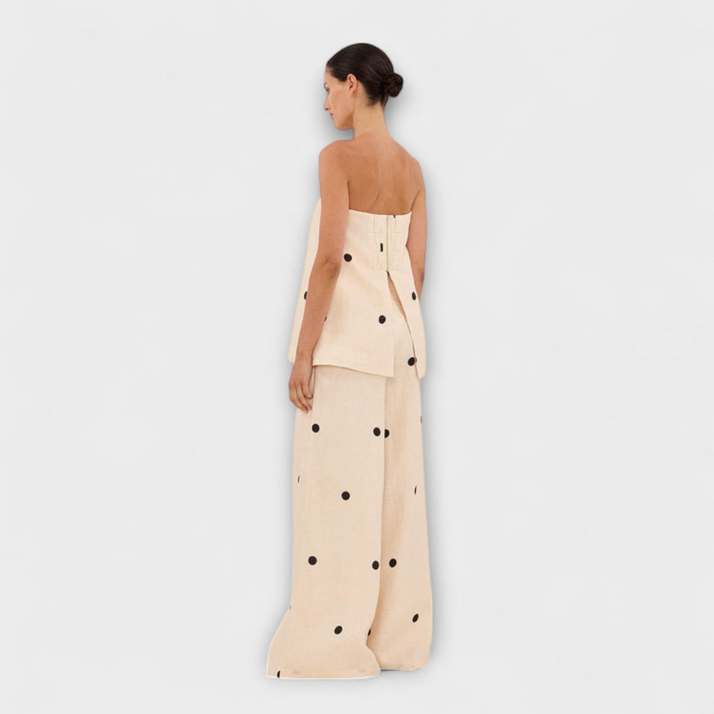 Milana – Polka Dot Set with Off-the-Shoulder Top