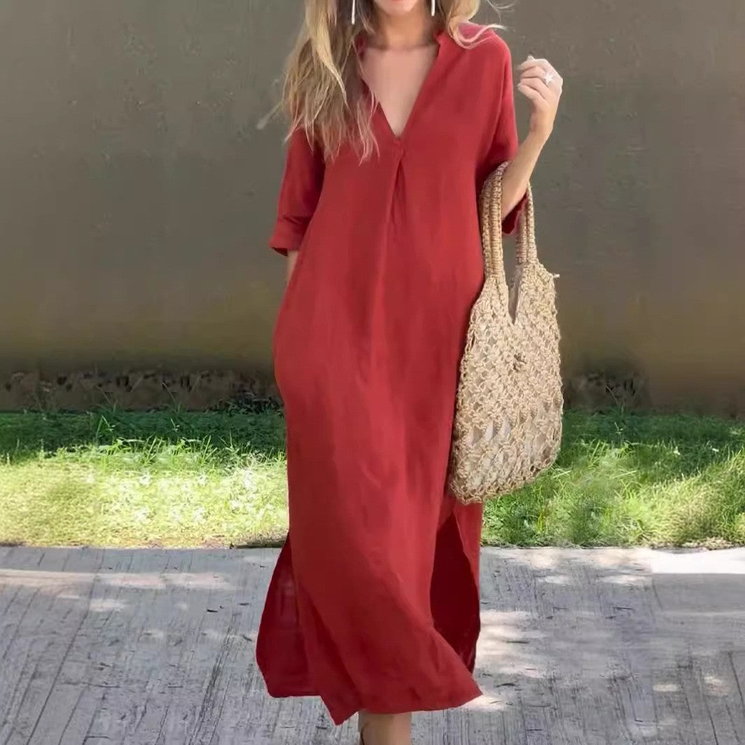 Simba Linen Dress with Pockets