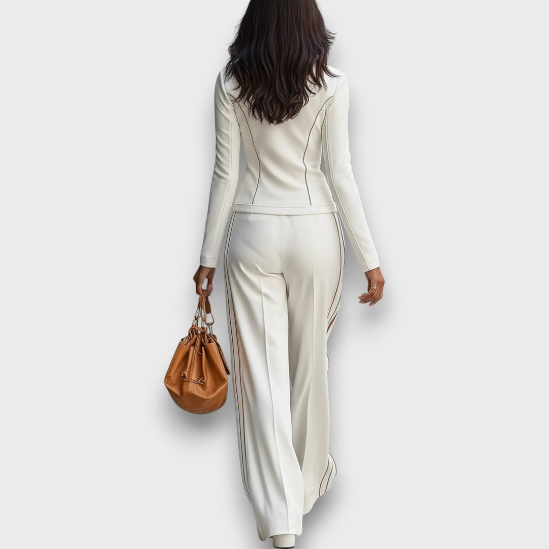 Elvienne – Color-Block Tailored Set