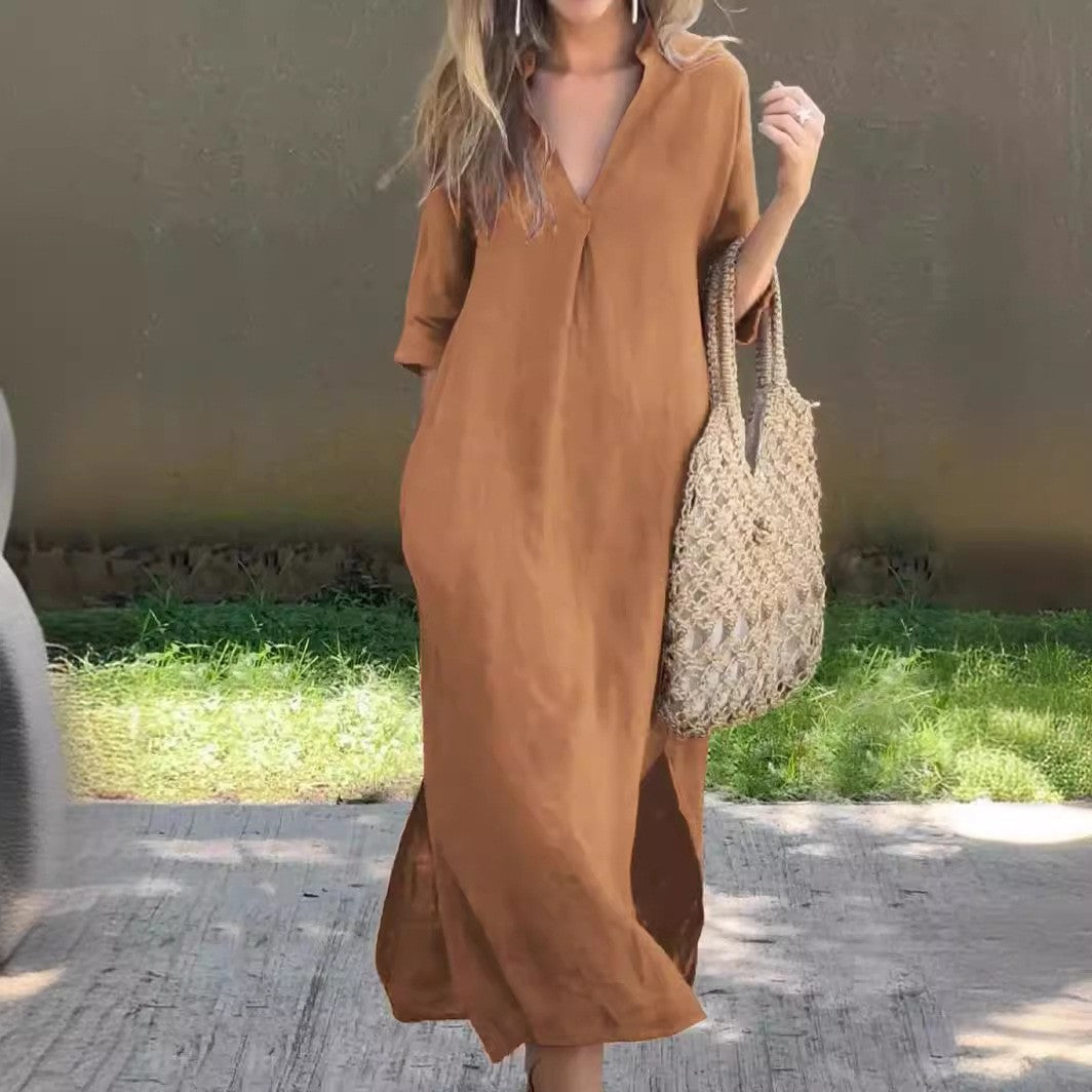 Simba Linen Dress with Pockets