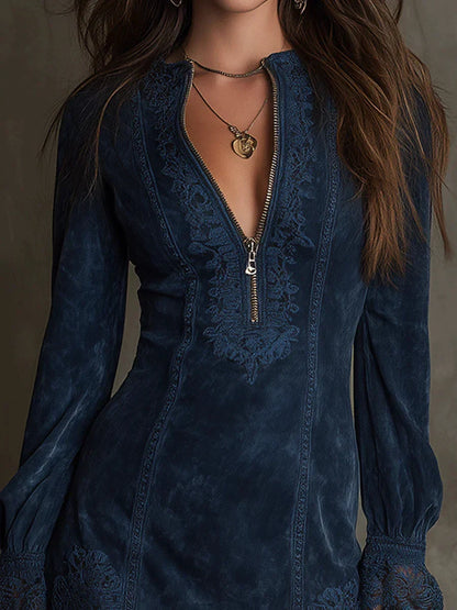 JASMINE | Suede Look Mini Dress