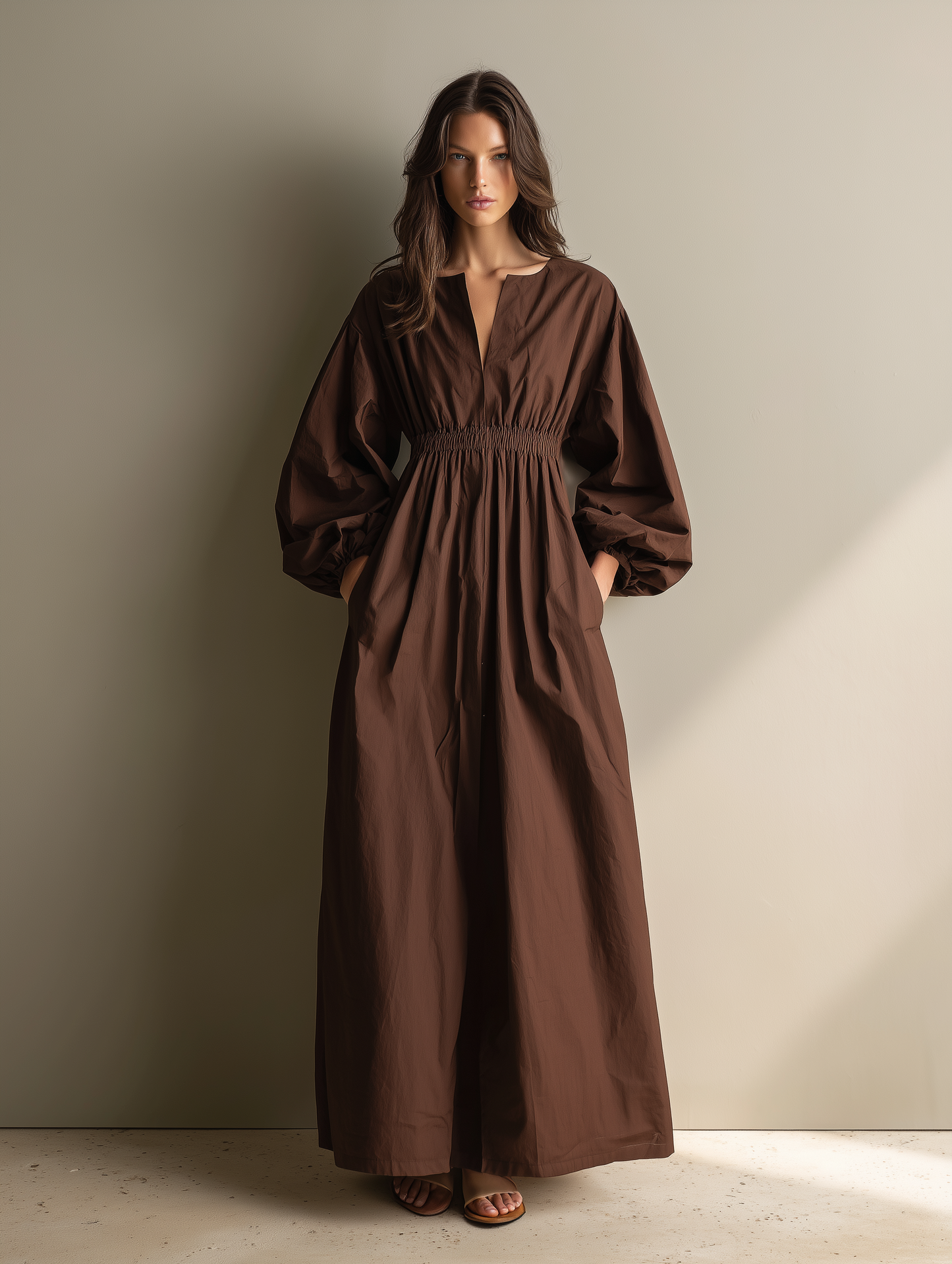 Charlotte | Minimalist Long Sleeve Maxi Dress