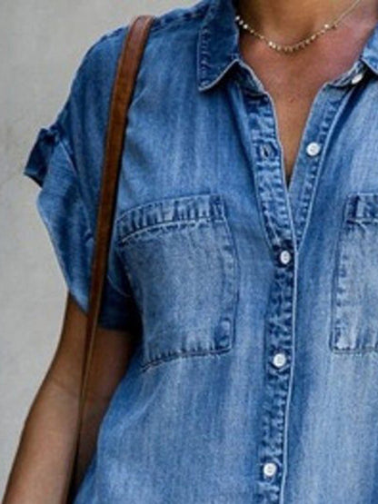 Denim Chic Midi Dress