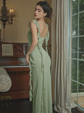 Chic Vienna Satin Maxi Dress