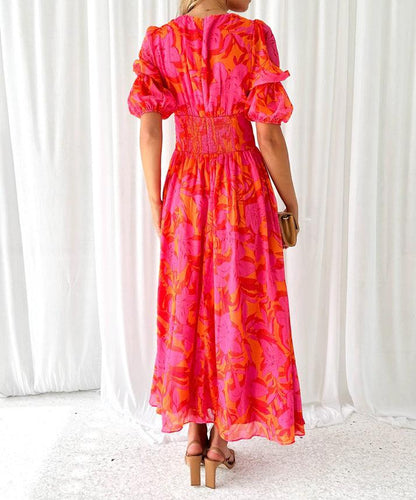Serenity Breeze V-Neck Midi Dress
