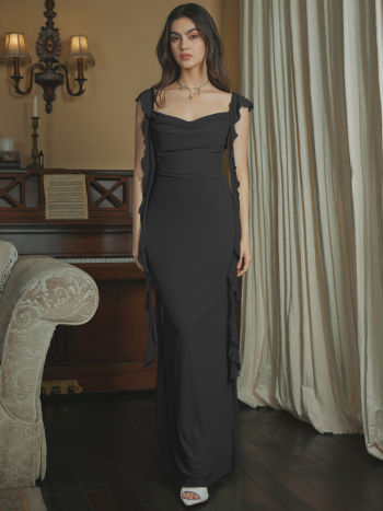 Chic Vienna Satin Maxi Dress