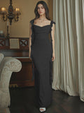 Chic Vienna Satin Maxi Dress