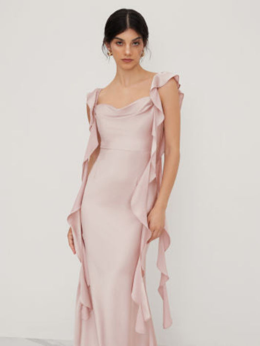 Chic Vienna Satin Maxi Dress
