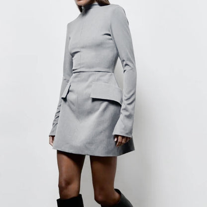 Elegant Curve Long-Sleeve Bodycon Dress