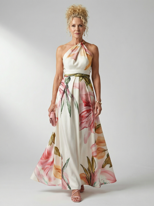 Amiel | Light Floral Maxi Dress