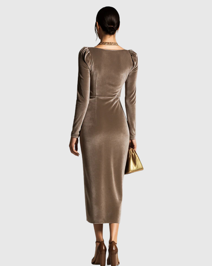 Julia | Elegant Pleated Midi Dress