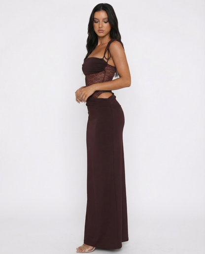 Mabel| Lace Panel Maxi