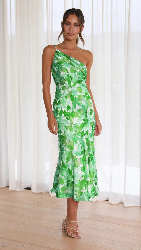 Eliza Chic One-Shoulder Maxi Dress