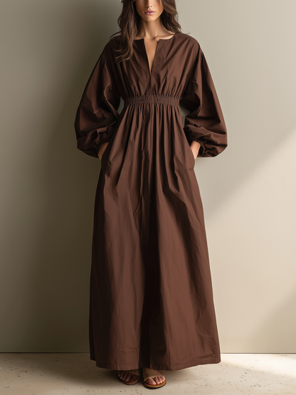 Charlotte | Minimalist Long Sleeve Maxi Dress