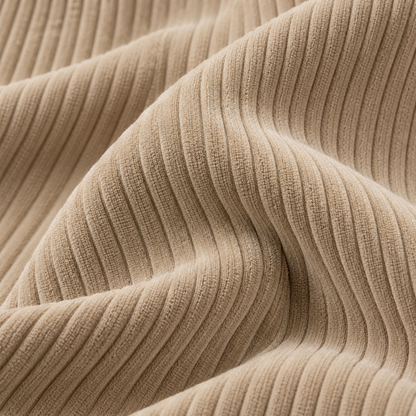Wearbella | Funnel Collar Asymmetric Button Corduroy Top