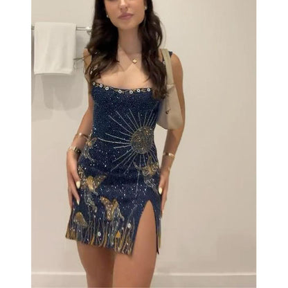 Elysian Edge Sling Dress