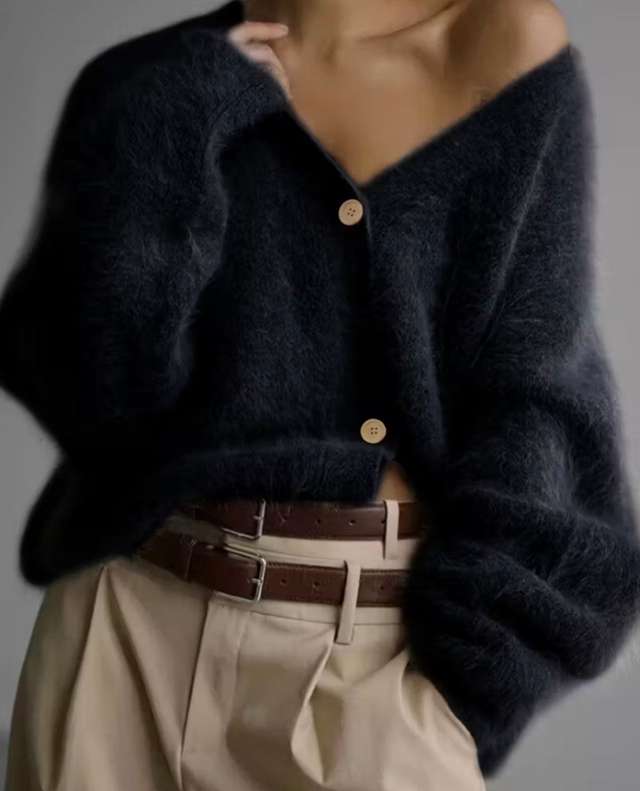 Cozy V-Neck Button-Up Cardigan