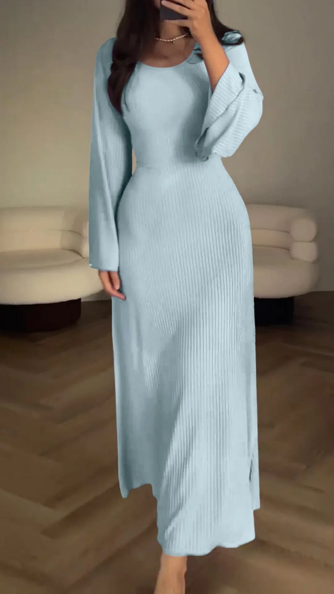 Serenity Knit Tie-Waist Dress