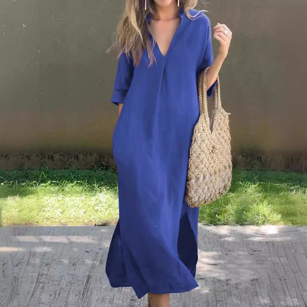 Simba Linen Dress with Pockets