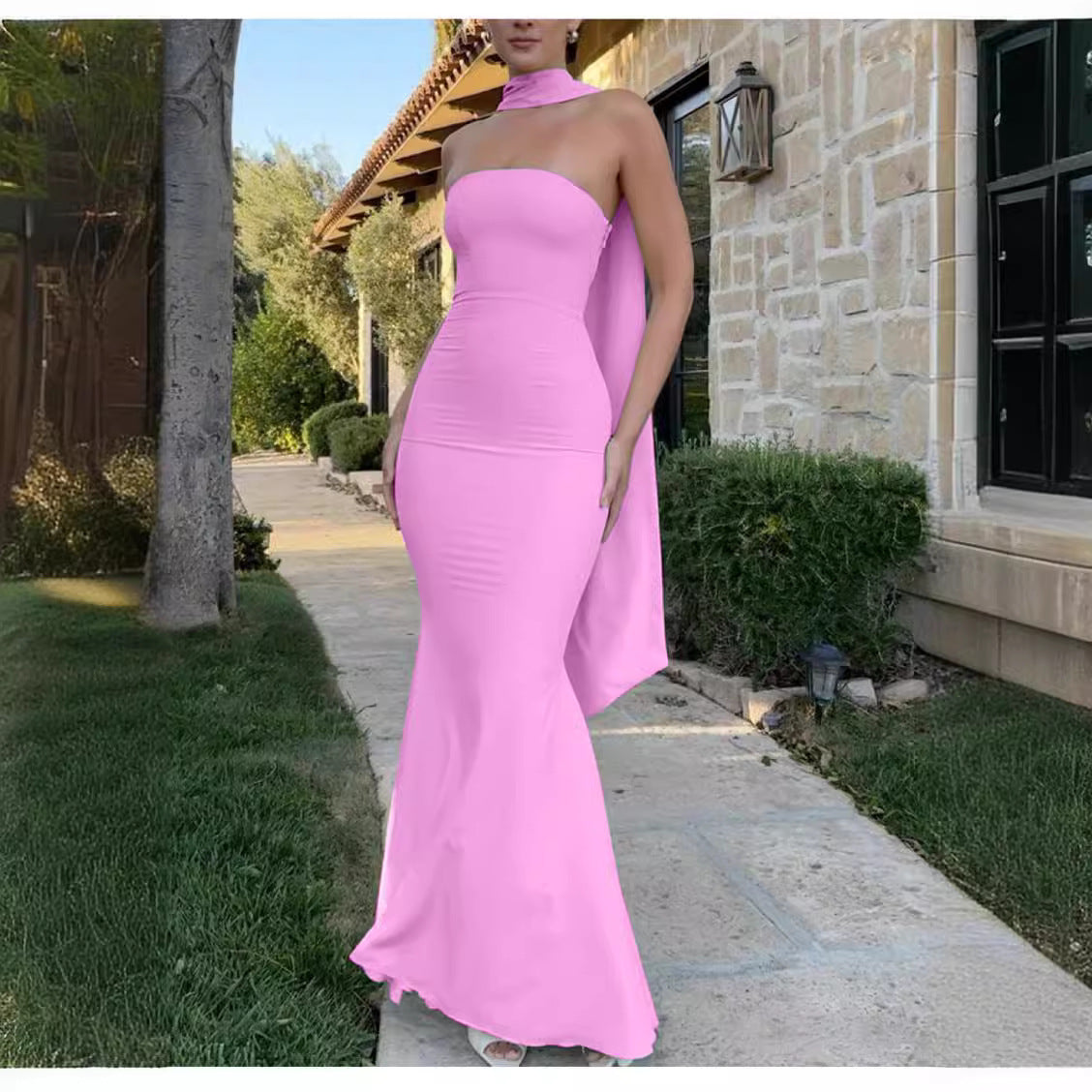 Elegant Tulle A-Line Dress Flowing Charm