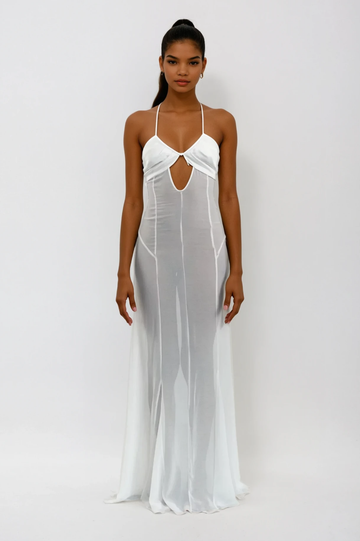 Annisa Mesh Cutout Lace Up