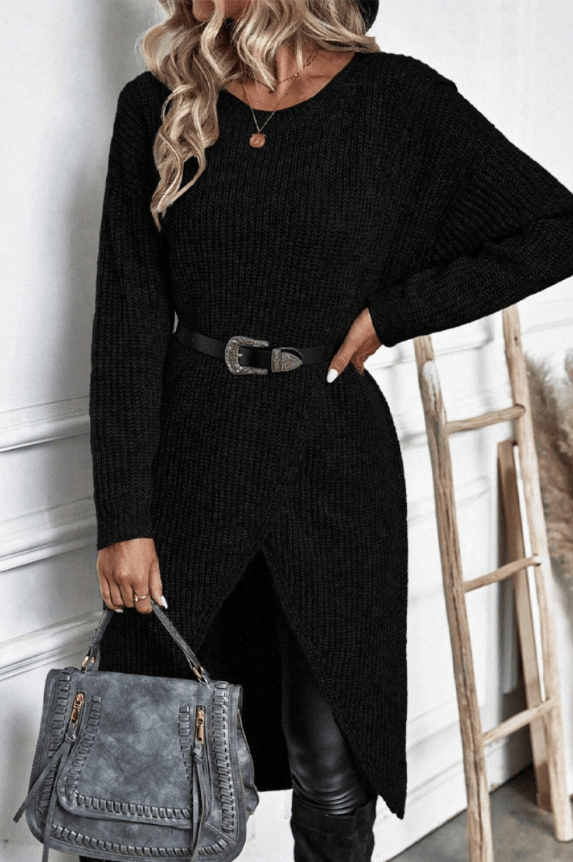 Stylish Cross-Front Knit Dress