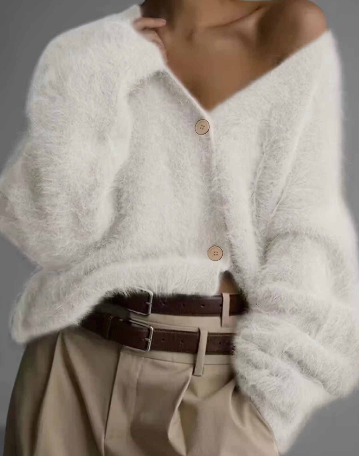 Cozy V-Neck Button-Up Cardigan