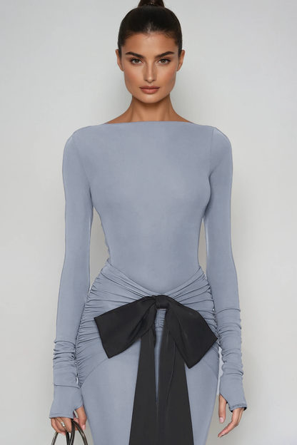 Borys Bow Ruch Maxi Dress