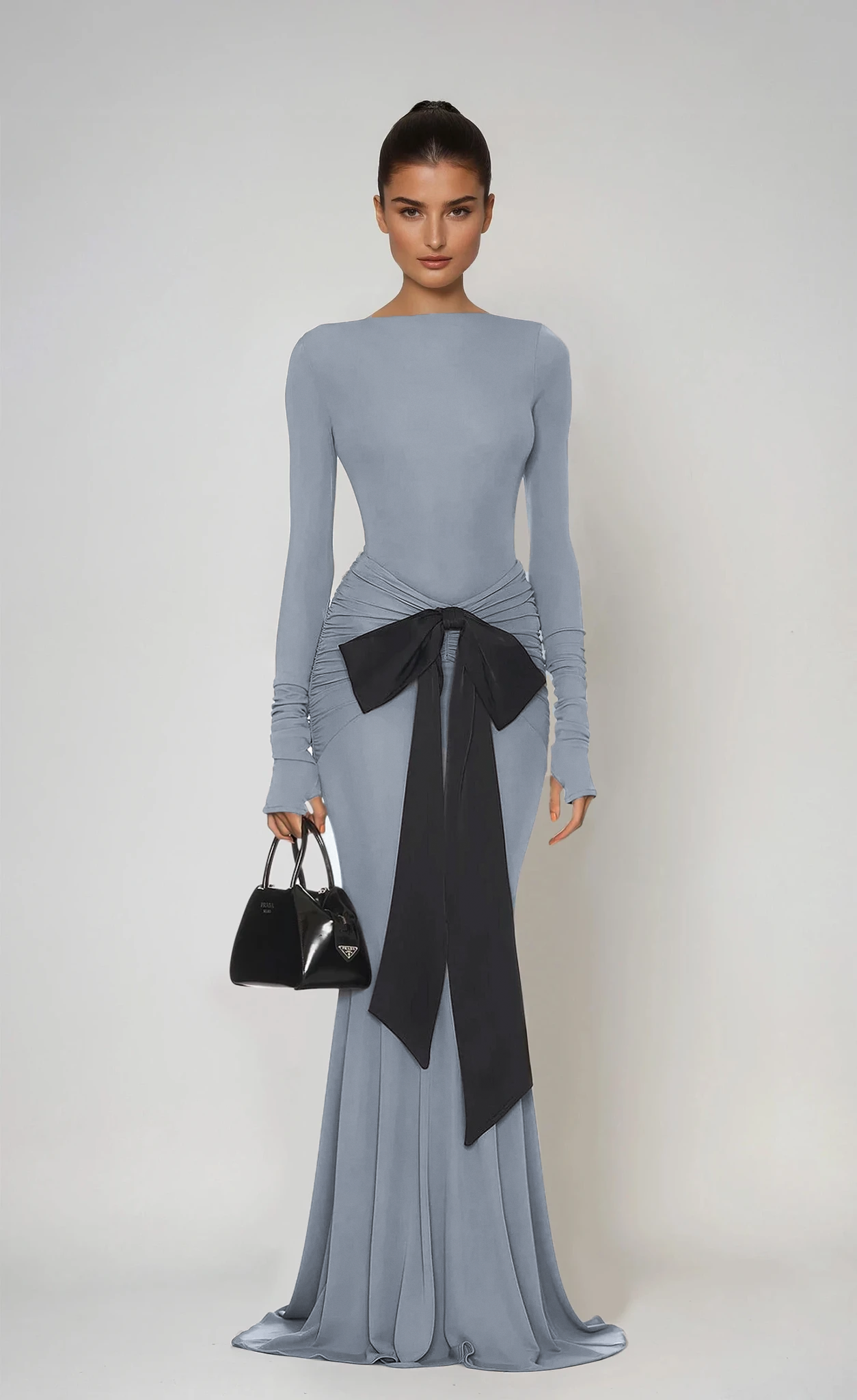 Borys Bow Ruch Maxi Dress