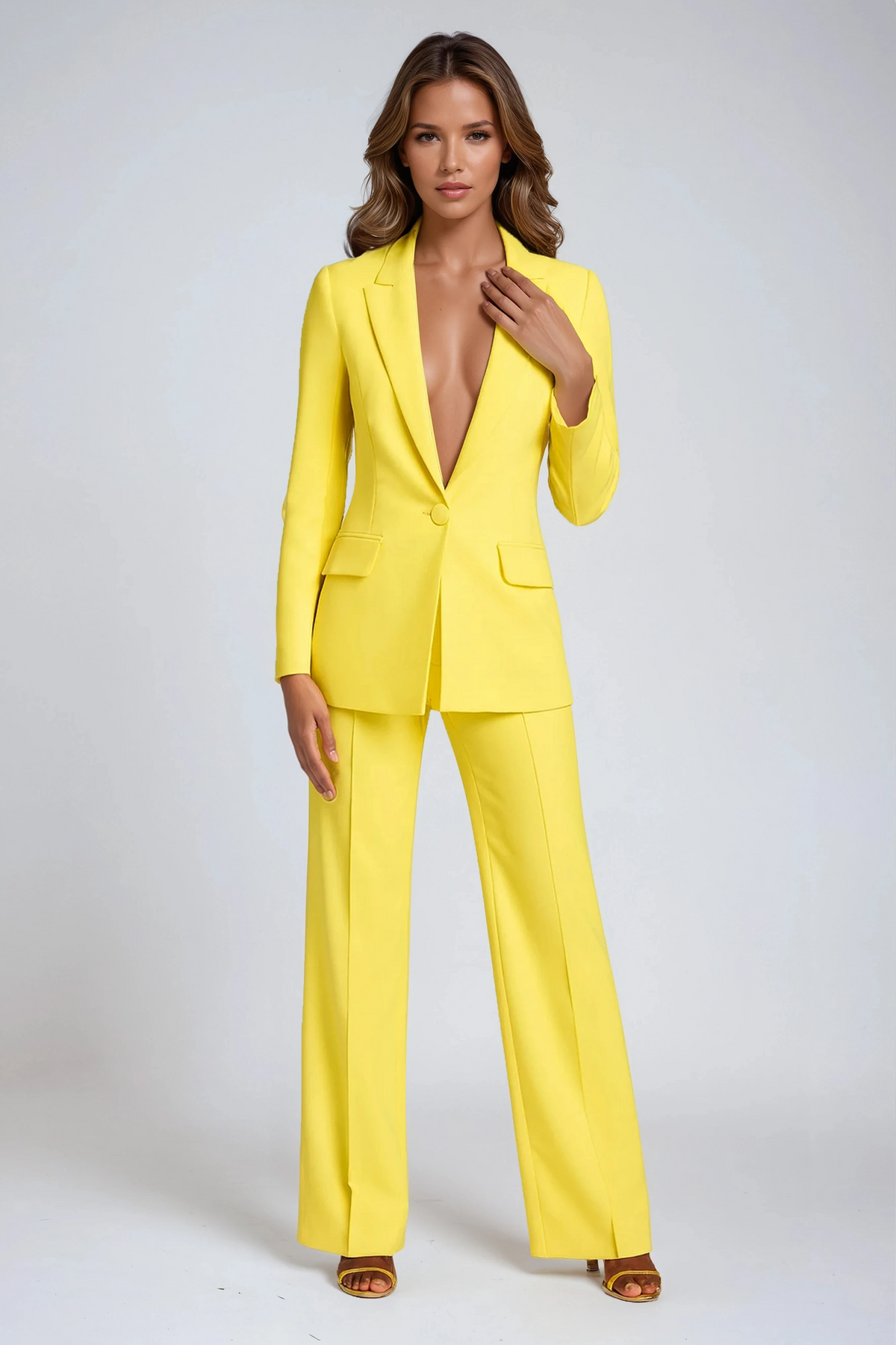 Blazer and Wide Leg Trousers Tailored Co Ord