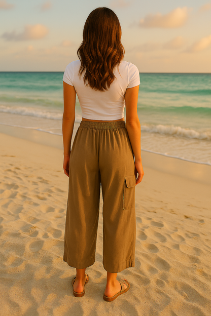Summer Breeze Linen Wide-Leg Trousers