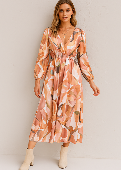 Breeze & Bloom V-Neck Maxi Dress
