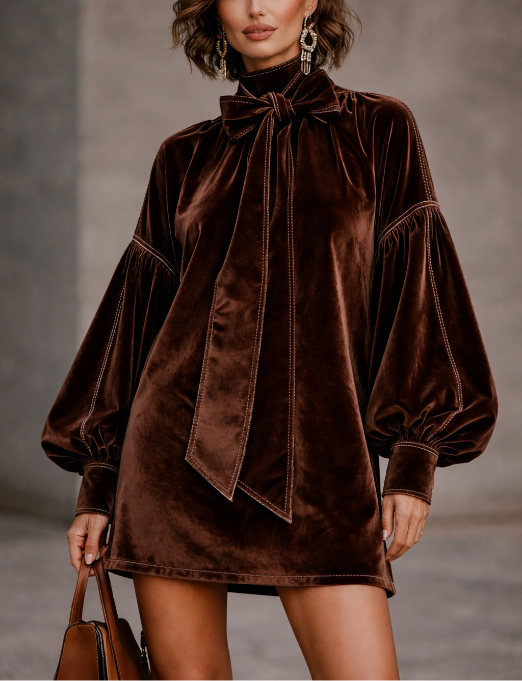 OLIVIA | Elegant Velvet Mini Dress