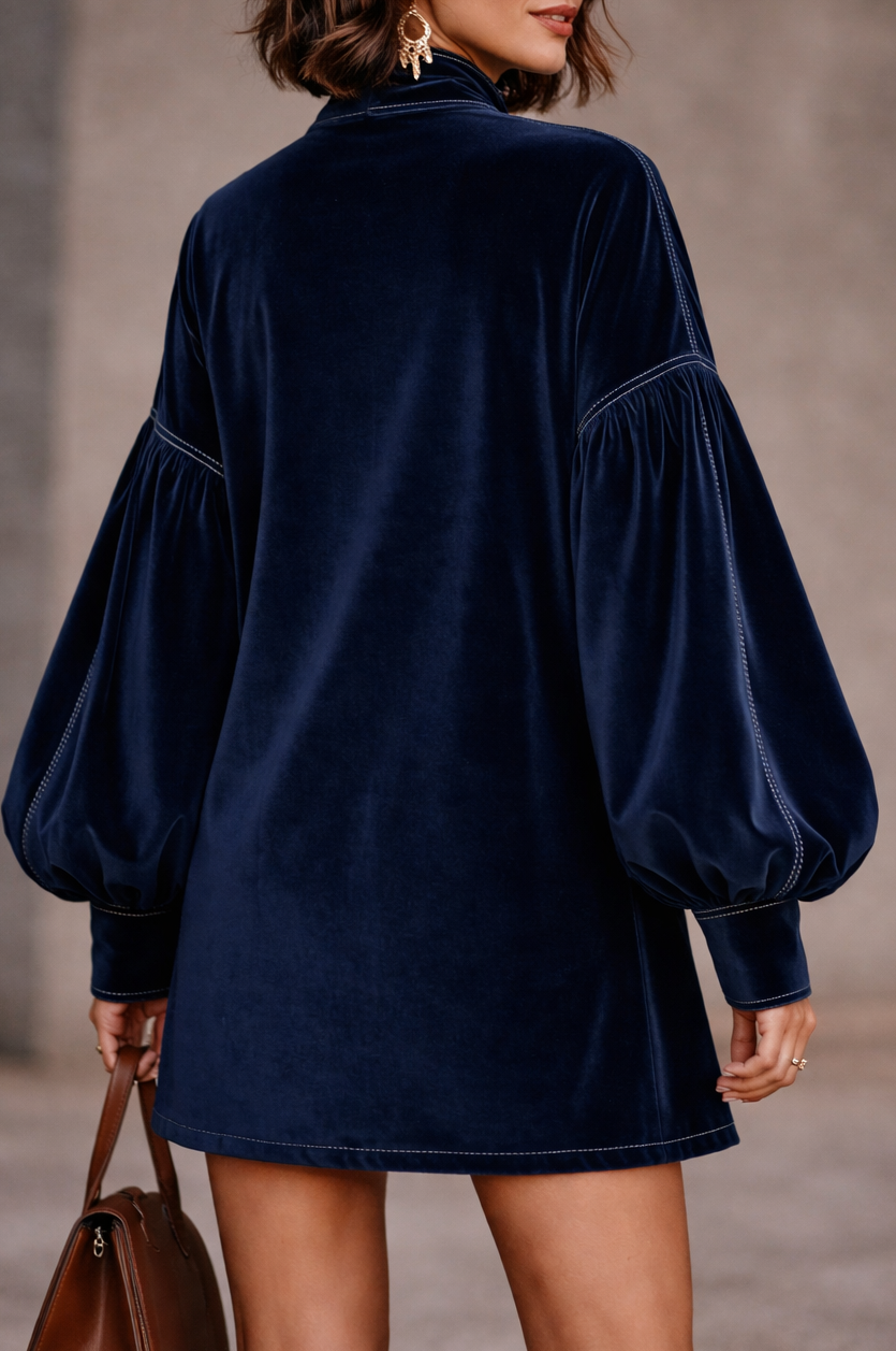 OLIVIA | Elegant Velvet Mini Dress