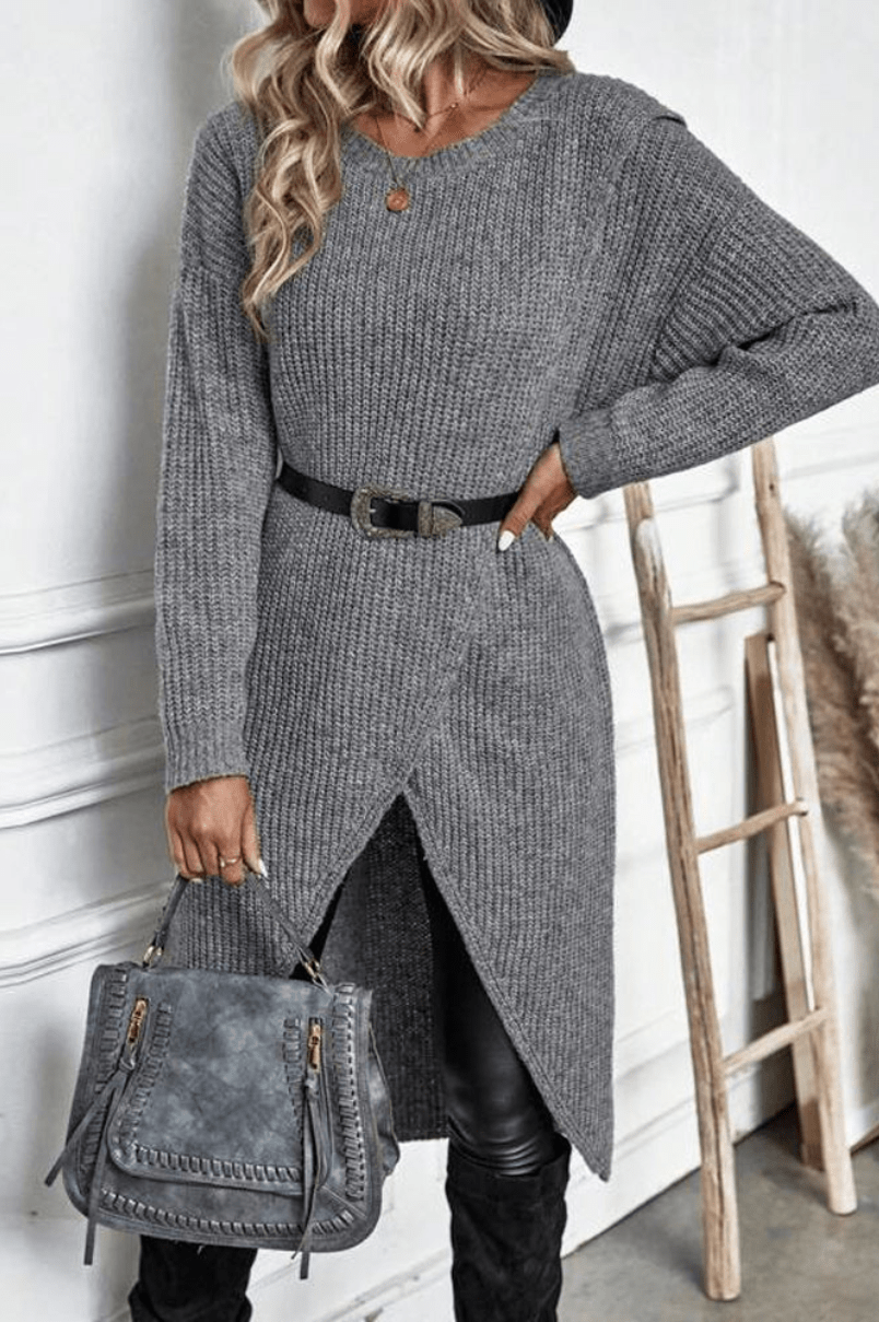 Stylish Cross-Front Knit Dress