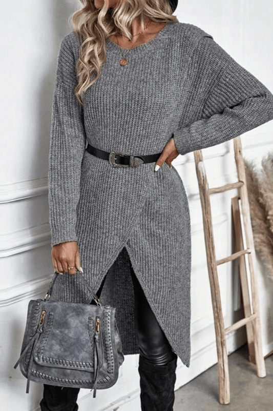 Stylish Cross-Front Knit Dress