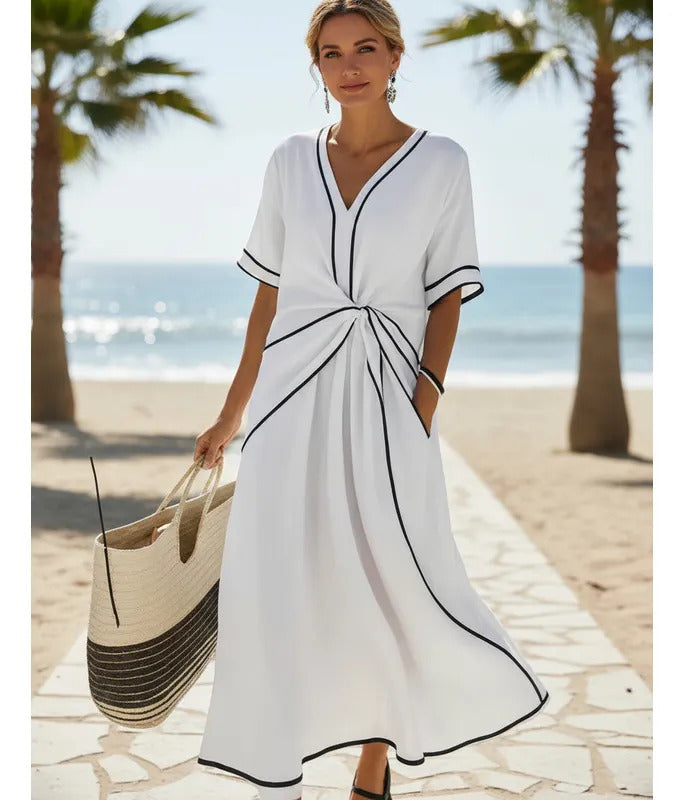 Cassia™ elegant flattering dress