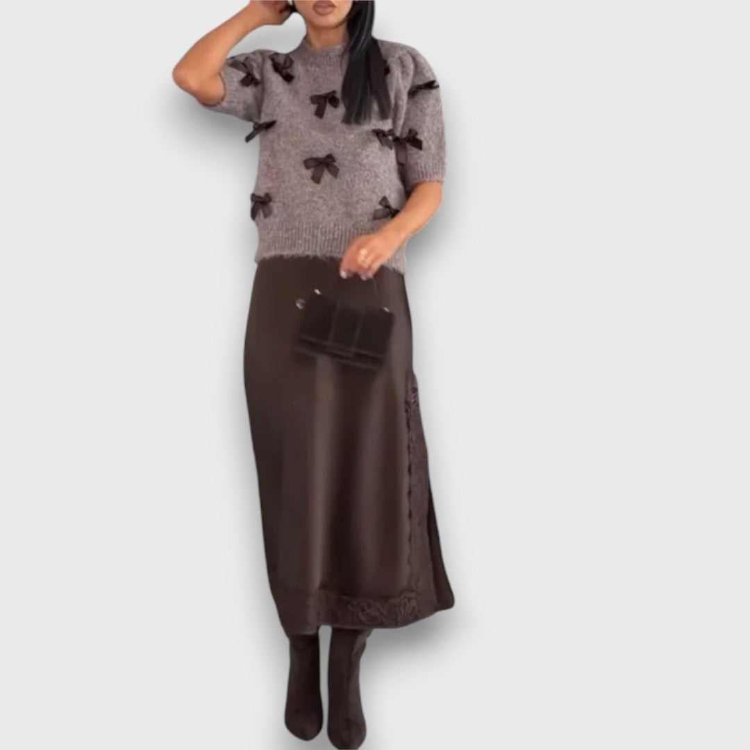 Emilia – Classic Sweater & Skirt Set