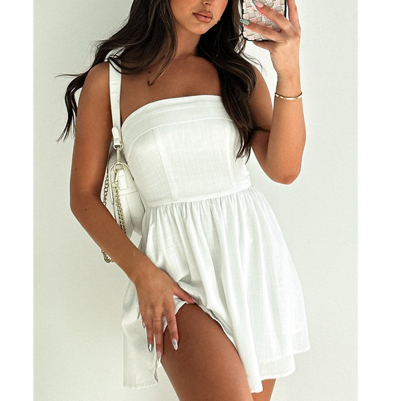 Short tube top summer dress