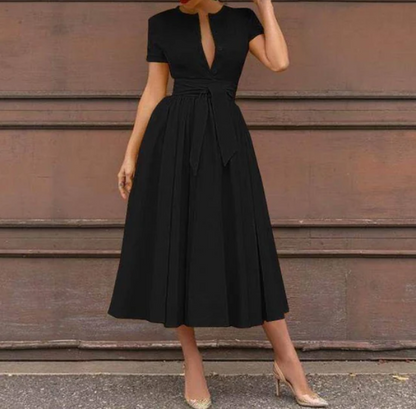 Andra Elegance Midi Dress – Sunflower Yellow