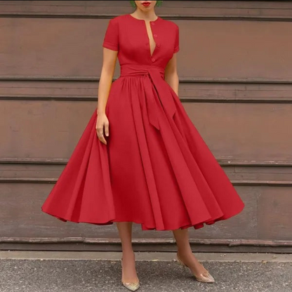 Andra Elegance Midi Dress – Sunflower Yellow
