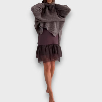 Reign – Cozy Knit & Lace Layered Set