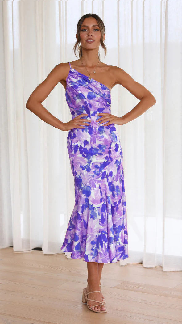 Eliza Chic One-Shoulder Maxi Dress