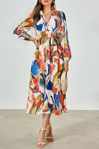 Breeze & Bloom V-Neck Maxi Dress
