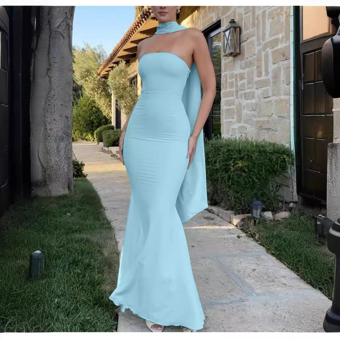 Elegant Tulle A-Line Dress Flowing Charm